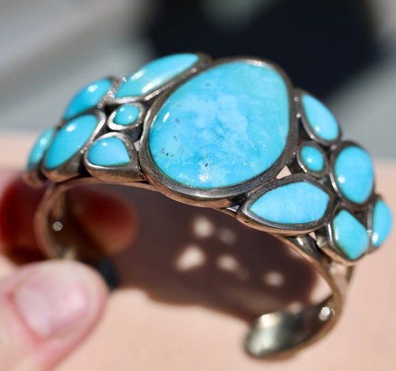 925 Sterling Silver Natural Turquoise Heavy 67gram