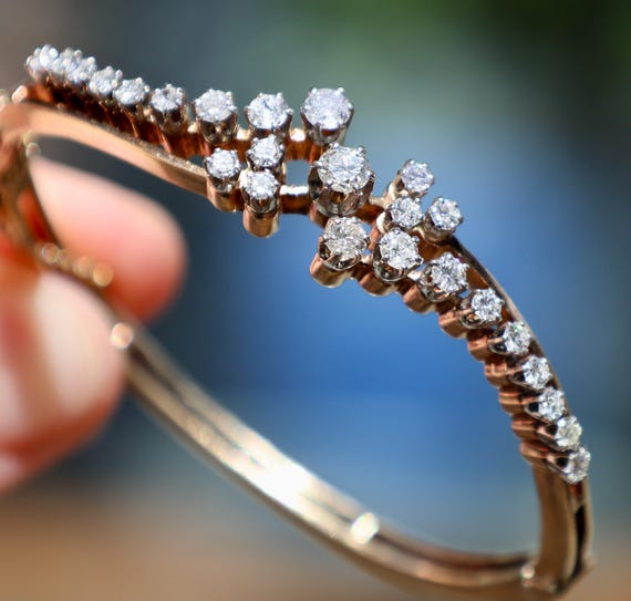 14K Solid Yellow Gold SOLID 2.05Cttw Natural Diam… - image 1