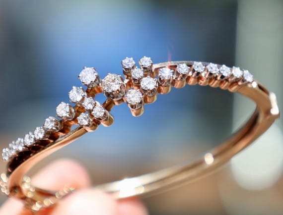 14K Solid Yellow Gold SOLID 2.05Cttw Natural Diam… - image 11