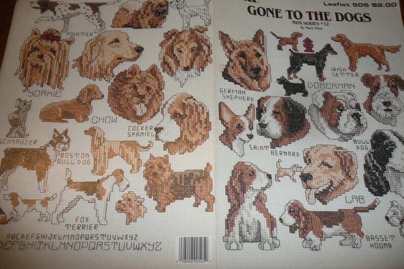 Gone To The Dogs Mini Series # 12 Cross Stitch Leisure Arts