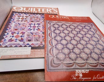 Revista Vintage Quilter's Newsletter, junio de 1976 y mayo de 1991.