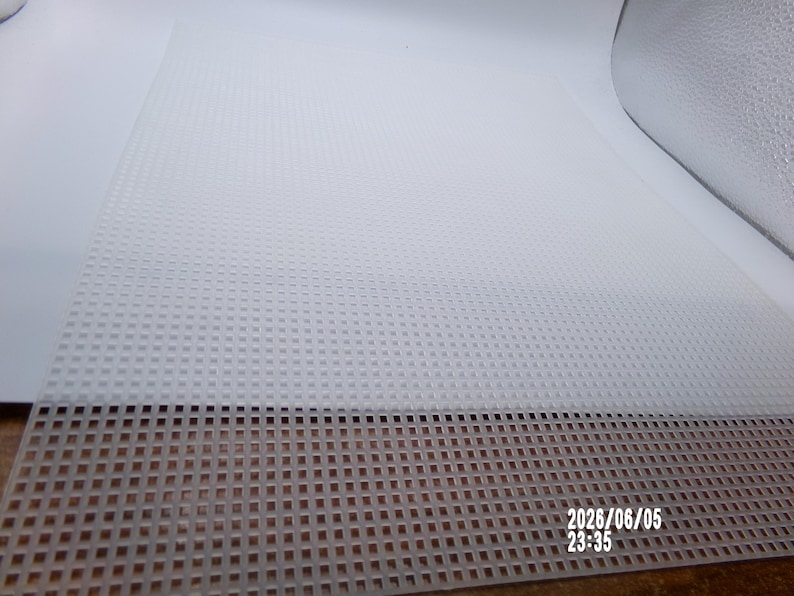 Buyer's Choice Of 1-7 Count Mesh Plastic Canvas Sheet Lilac, Mint Green, Clear, Brown, Light Mauve image 2