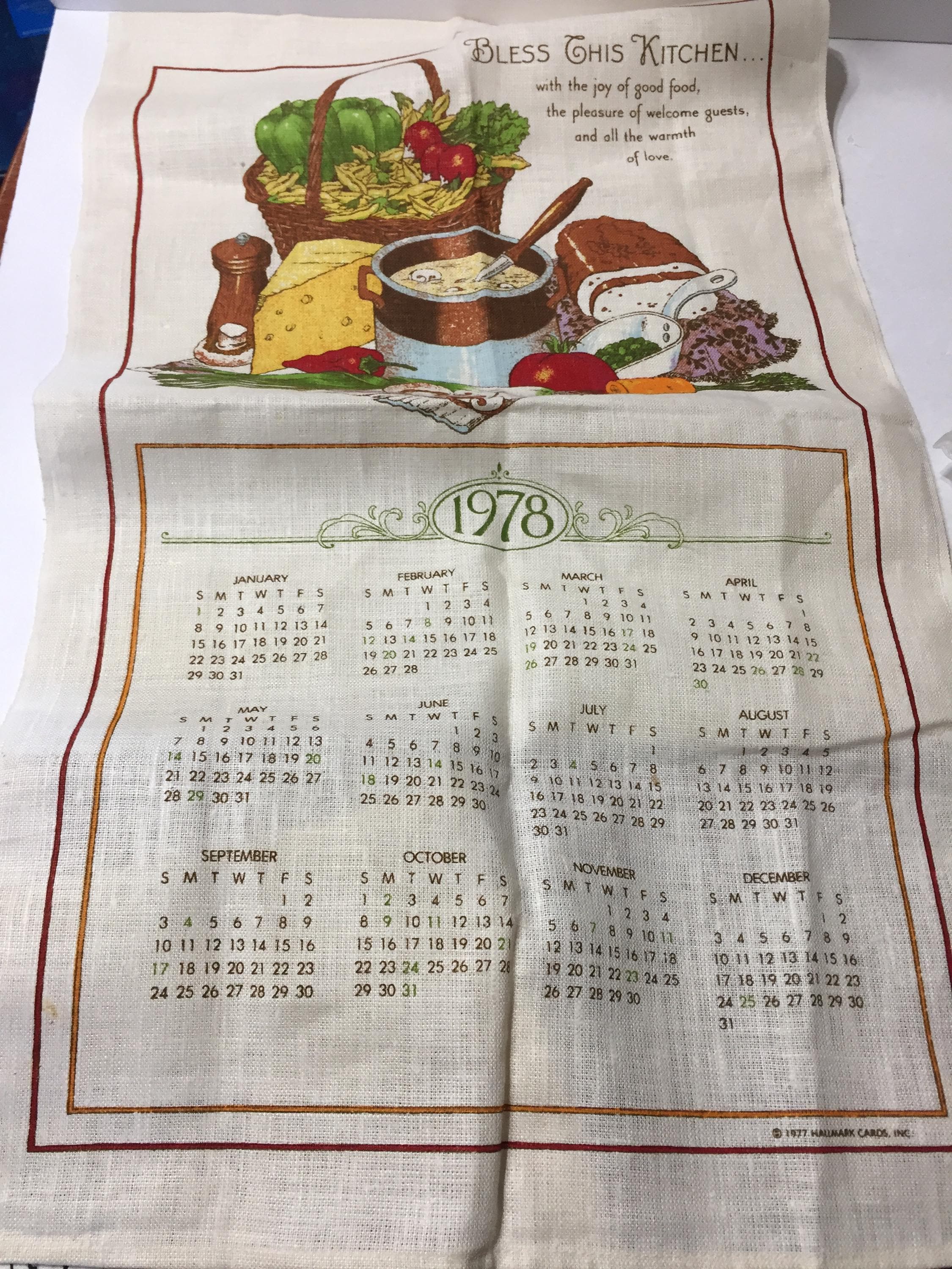 Vintage 1975 Calendar - Etsy
