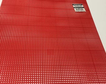 Buyer's Choice Of 1-7 Count Mesh Plastic Canvas Sheet Red, Lilac, Green, Clear, Brown, Bright Green, Navy