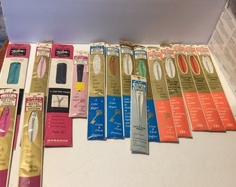 20 Vintage New Old Stock Metal Neck Zippers 7-22"