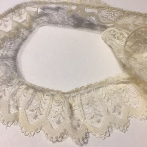 Gathered Off White Lace 2 3/8 Inch Wide
