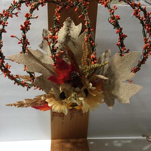 Handcrafted Decorated Fall Pumpkin Wire Wreath