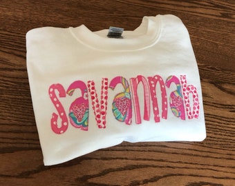 Monogram Sweatshirt, Custom Name Sweatshirt, Kids Personalized Shirt, YOUTH Personalized Sweatshirt,  Valentines Day Gift, Birthday Gift