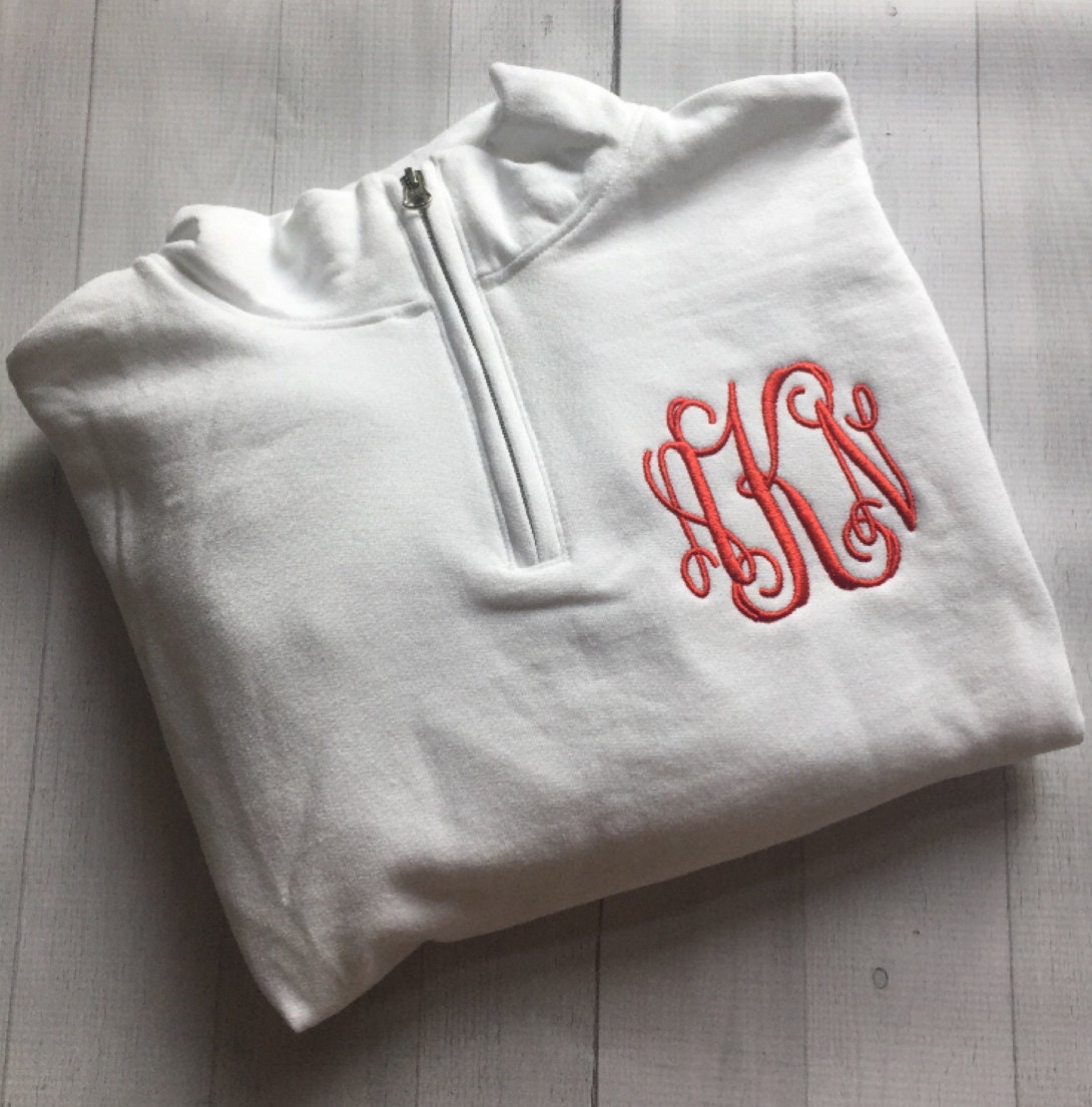 White Quarter Zip - Etsy