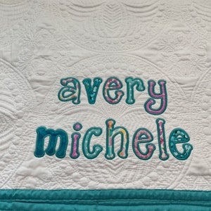 Baby Quilt, Monogram Baby Blanket, Personalized Baby Quilt, Monogrammed Baby Quilt, New Baby Gift, Baptism Gift, Baby Shower Gift
