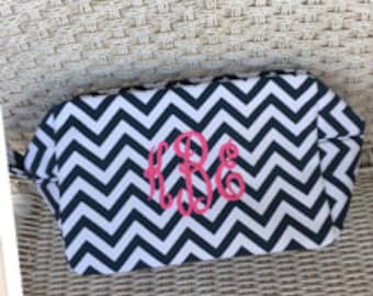 Monogram Cosmetic Bag, Cosmetic Bag, Birthday Gift, Bride Gift, Bridesmaids Gift, Embroidered Cosmetic, Bridal Party