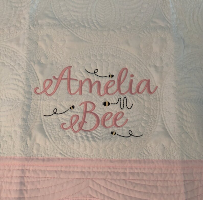 Monogrammed Baby Quilt Personalized Baby Blanket Monogram Etsy