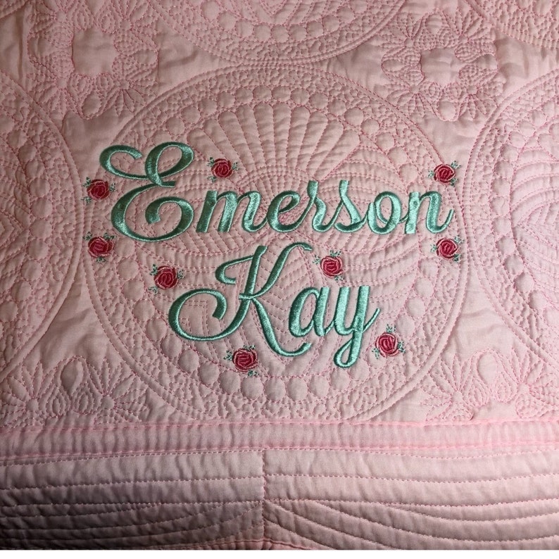 Monogrammed Baby Quilt Personalized Baby Blanket Monogram Etsy
