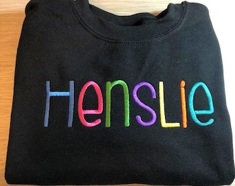 Monogram Sweatshirt, Custom Name Sweatshirt, Kids Personalized Shirt, YOUTH Personalized Sweatshirt,  Valentines Day Gift, Birthday Gift