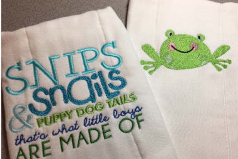 Monogram Baby Burp Cloth Set Personalized Name Burp Cloth Etsy