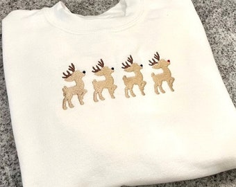 Christmas Sweatshirt, YOUTH Merry Christmas Sweatshirt, Reindeer Sweatshirt, Kids Personalized Shirt, Christmas Gift, Birthday Gift