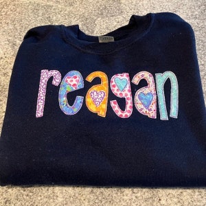 Monogram Sweatshirt, Custom Name Sweatshirt, Kids Personalized Shirt, YOUTH Personalized Sweatshirt,  Valentines Day Gift, Birthday Gift