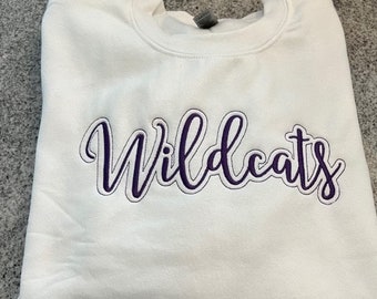 School Mascot Sweatshirt, School Sweatshirt, Team Name Personalized Sweatshirt, Mascot Embroidered Sweatshirt, Spirit Shirt