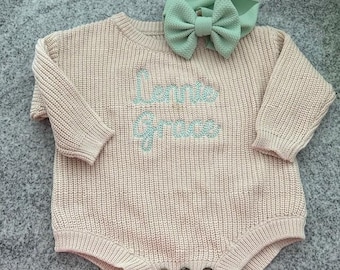 Personalized Baby Sweater, Custom Name Sweater, Baby Shower Gift, New Baby Gift, Embroidered Name Sweater, Toddler Monogram Sweater