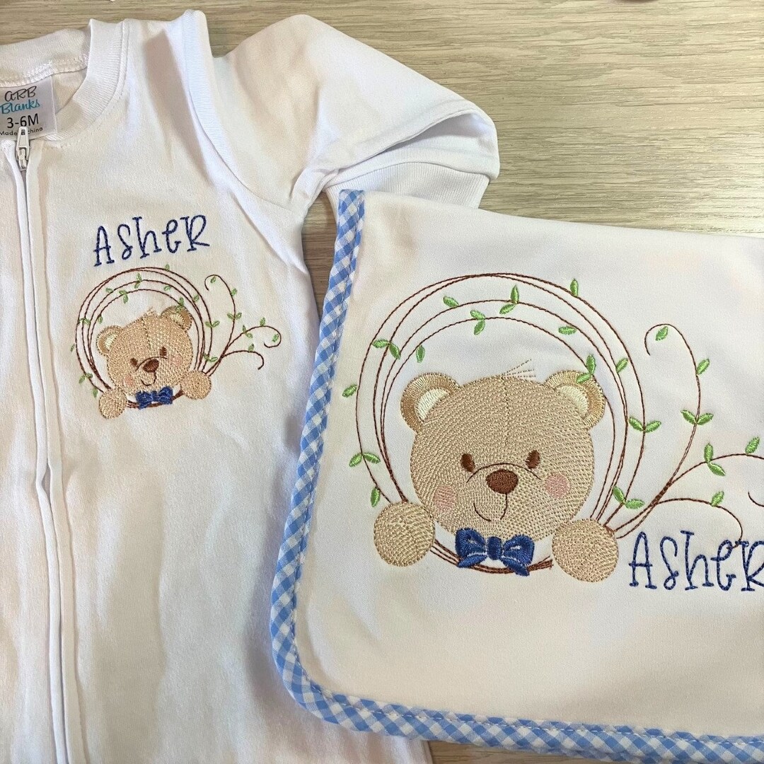 Personalized Baby Sleeper, Sleeper Zipper, Baby Boy Bring Home Outfit