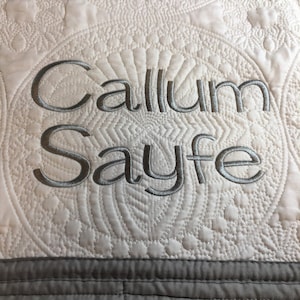 Baby Quilt, Personalized Baby Quilt, Monogrammed Baby Quilt, Cotton Quilt, Baptism Gift, Baby Shower Gift