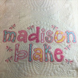 Monogrammed Baby Blanket, Personalized Baby Quilt, Monogram Baby Quilt, New Baby Gift, Baptism Gift, Baby Shower Gift, Baby Blanket