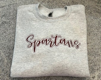 School Mascot Sweatshirt, School Sweatshirt, Team Name Personalized Sweatshirt, Mascot Embroidered Sweatshirt, Spirit Shirt