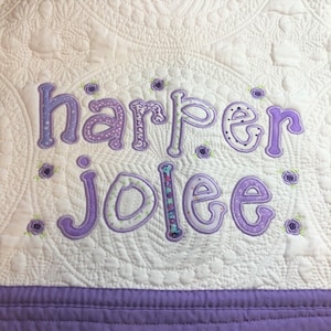 Monogram Baby Blanket, Personalized Baby Quilt, Monogrammed Baby Quilt, Baby Blanket, Baptism Gift, Baby Shower Gift, New Baby Girl Gift