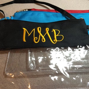 Stadium Bag, Clear Stadium Bag, Game Day Bag, Monogrammed Stadium Bag, Personalized Stadium Bag, Cross Body, Wristlet, Clear Purse