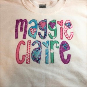 Monogram Sweatshirt, Custom Name Sweatshirt, Kids Personalized Shirt, YOUTH Personalized Sweatshirt,  Valentines Day Gift, Birthday Gift