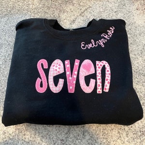 Monogram Birthday Sweatshirt, Custom Name Sweatshirt, Kids Personalized Shirt, YOUTH Personalized Sweatshirt, Birthday Gift