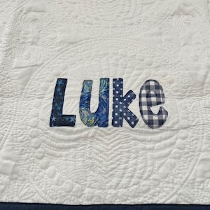 Baby Quilt, Monogram Baby Blanket, Personalized Baby Quilt, Monogrammed Baby Quilt, New Baby Girl Gift, Baptism Gift, Baby Shower Gift