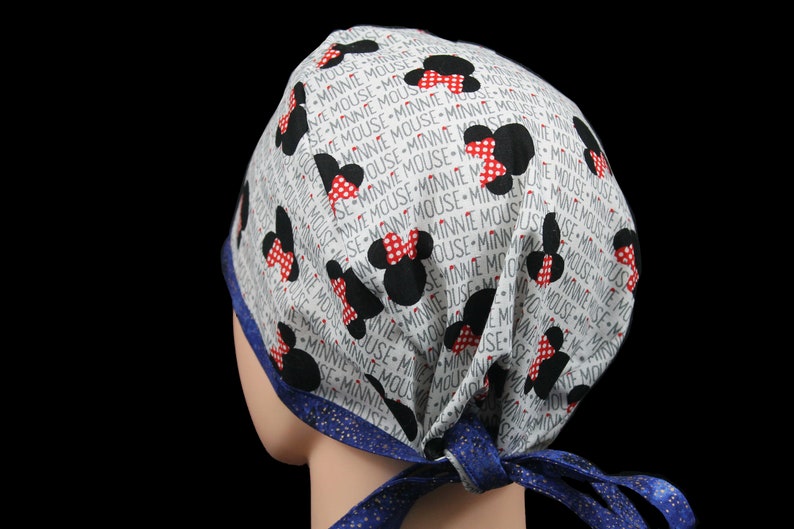 Minnie Mouse surgical hat Tie Back Scrub Hat for Men Unisex Scrub Hat Scrub Hat for Women Disney Minnie Surgical Scrub Hat