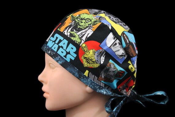 Unisex Hat Skull Cap Scrub Hat Skull Hat Star Wars Circle Darth Vader Large Scrub Cap Surgery Hat Surgery Cap