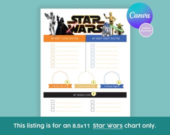 StarWars - Tableau des tâches et des comportements des enfants