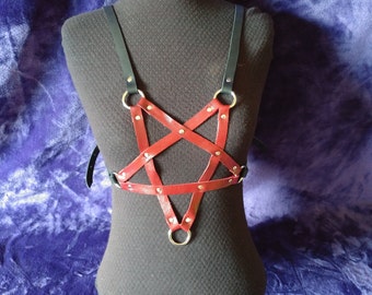 Leather Pentagram Harness