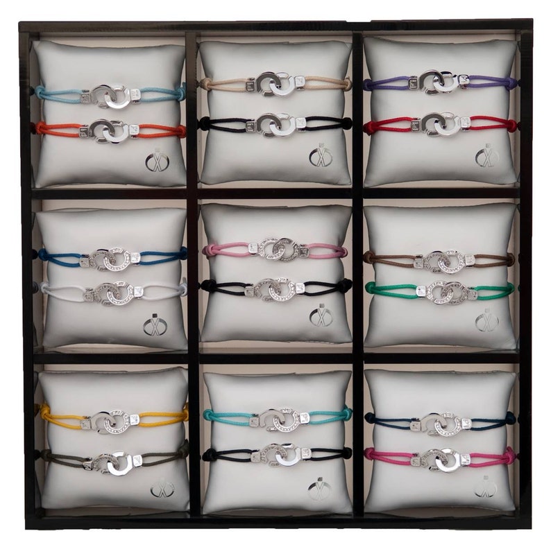 Handcuff Bracelet with Swarovski. Meaning Locked by LOVE. Etsy