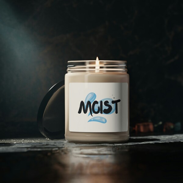 Funny Scented Soy Candle, 9oz - For those who hate the word MOIST