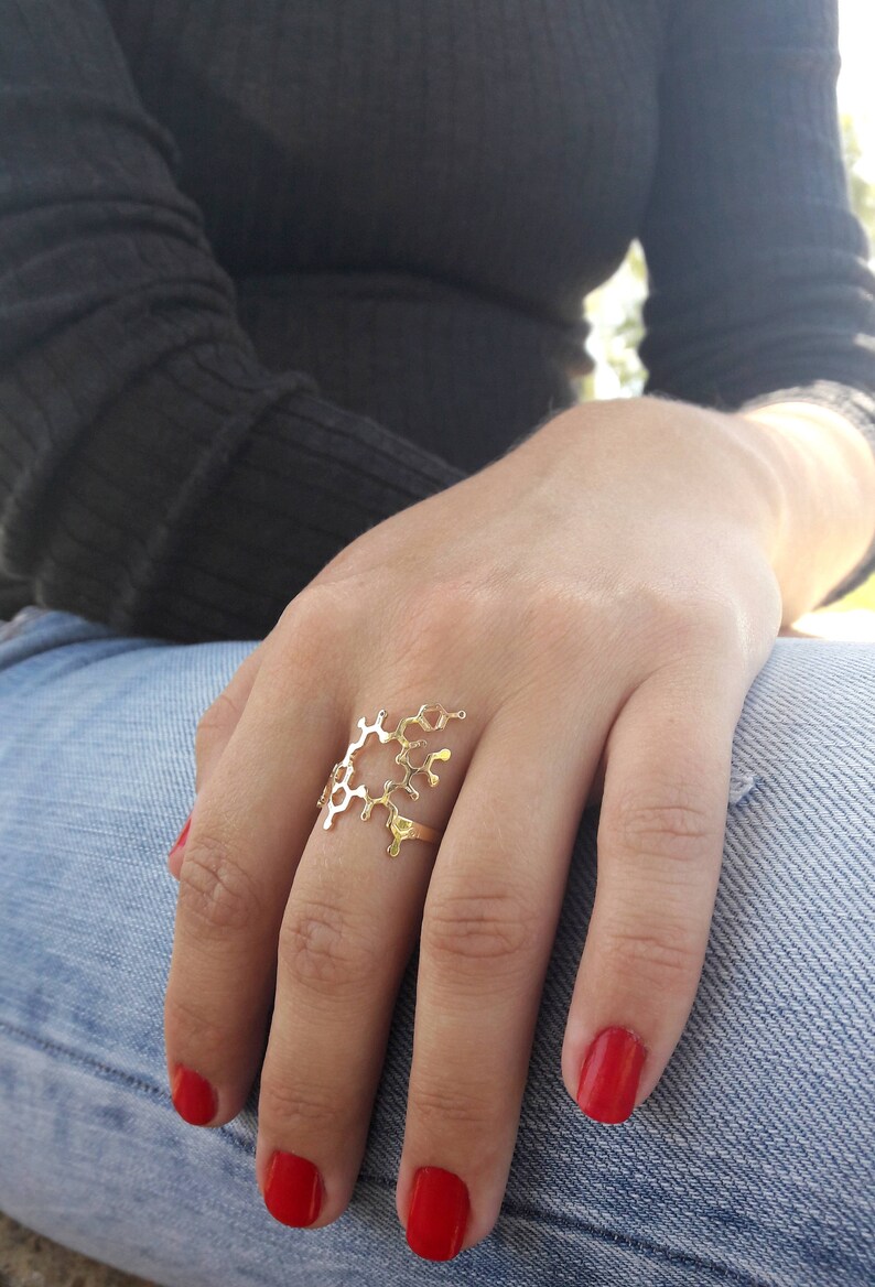 Oxytocin Molecule Ring Sterling Silver Chemistry Jewelry Etsy oxytocin-molecule-ring-sterling-silver-chemistry-jewelry-etsy