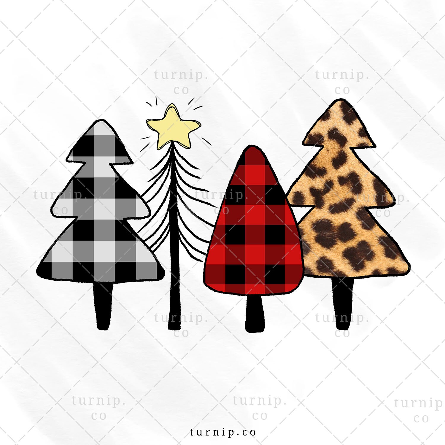 Christmas Tree Christmas PNG Digital Download Two Green Christmas Trees Sublimation Design Digital Art