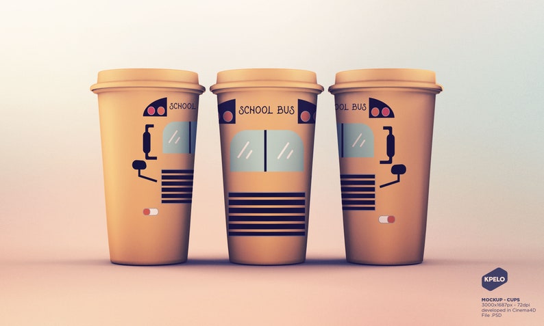 School Bus Sublimation Clipart Tumbler Graphic Cartoon PNG