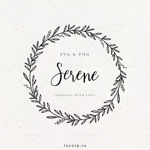 Download Circle Wreath Svg Laurel Leaf Frame Clipart Greenery Wreath Etsy