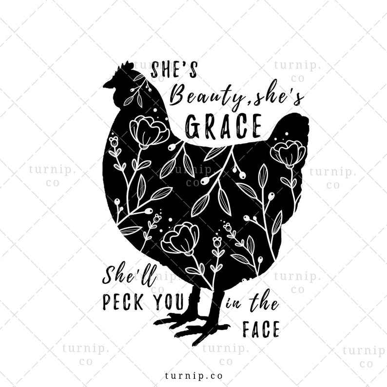 She's Beauty She's Grace Sublimation Clipart PNG Graphic Cartoon PNG