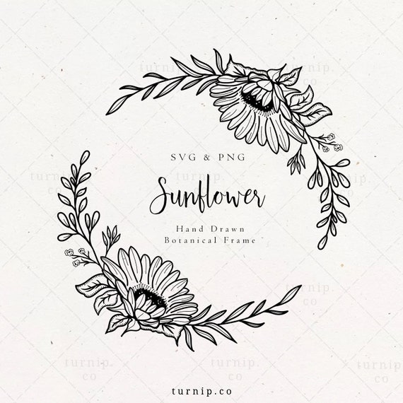 Free Free 191 Sunflower Half Leaf Wreath Svg SVG PNG EPS DXF File
