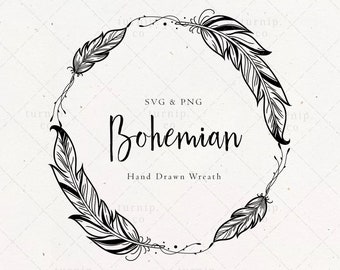 Feather Circle Logo Etsy