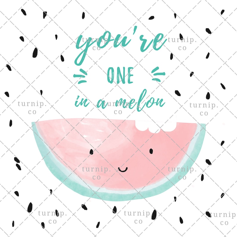 Watercolor Watermelon Clipart PNG Digital Sublimation Design Cartoon PNG