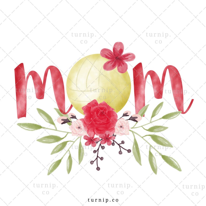 Volleyball Mom PNG Sublimation Clipart Graphic Cartoon PNG