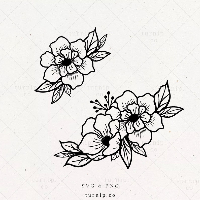 Flower Bouquet Svg Bundle Floral Border Paper Cut Clipart ...