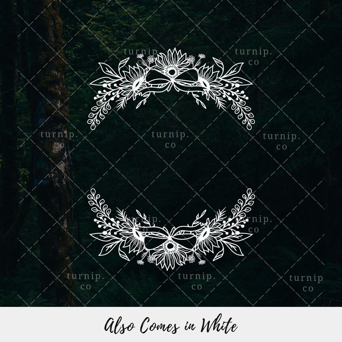 Free Free 137 Sunflower Half Leaf Wreath Svg SVG PNG EPS DXF File