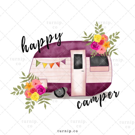 Campervan Clipart Flowers